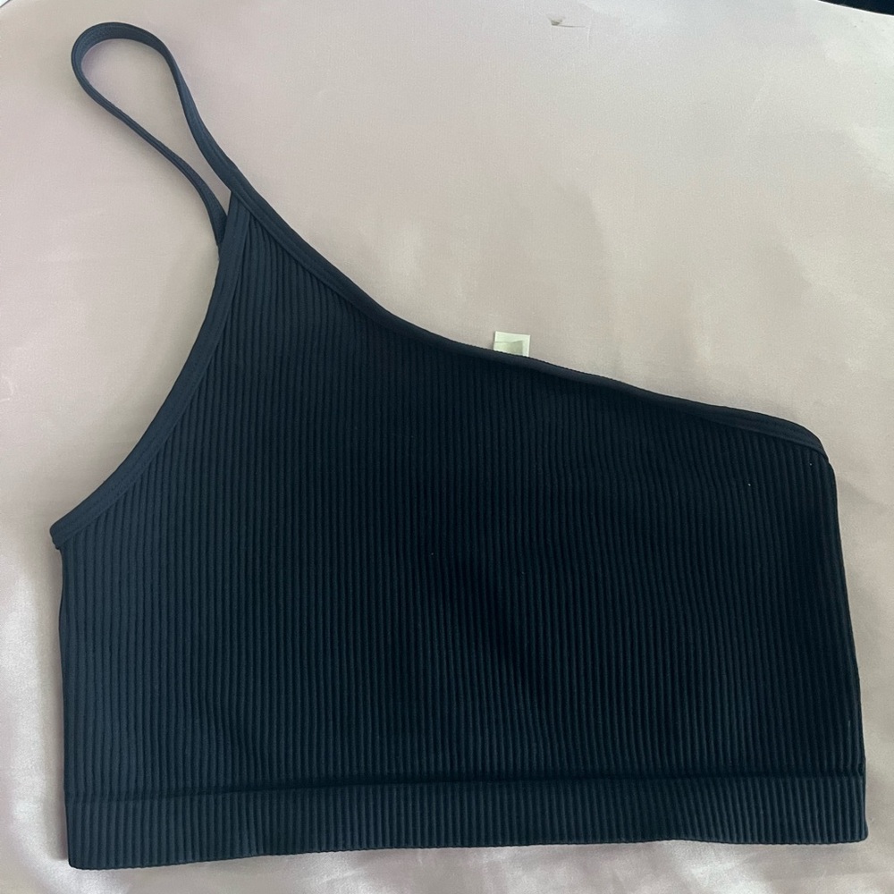 Nikibiki navy one shoulder crop top size S